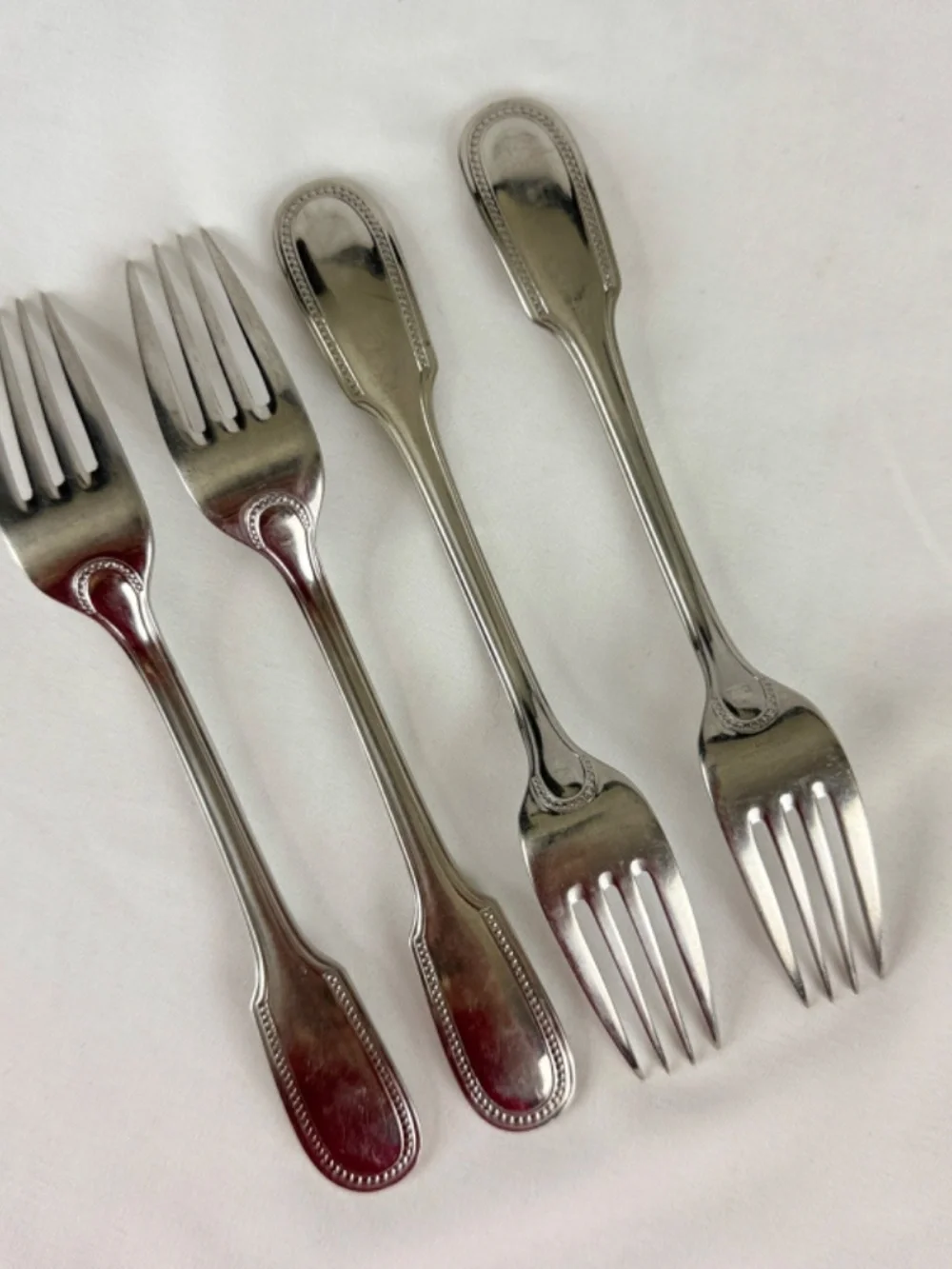 Vintage Towle Georgian House Perles 4 Salad Forks Stainless Steel Japan